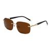 New Fashion Rimless Trim Men's Sunglasses Outdoor Cycling Driving Sunscreen UV Sunglasses.