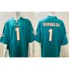 Miami Dolphins NFL Football Jersey Short Sleeve Embroidered Team Uniform Men Fans Sports Apparel