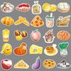 3D Food Card Stickers: 50 Sheets for Luggage, Laptop, Car, Graffiti Decoration