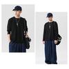 Men Long Sleeve T-Shirt Crew Neck Loose Fit Cotton Base Shirt Solid Color Casual Tee Shirt for Spring Autumn Casual Wear