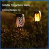 Solar Flame Torch Light - 12 LED Ground Stake for Courtyard Decoration (In Stock)