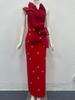 Elegant Strapless Diamond-Embellished Slim-Fit Bandage Evening Dress