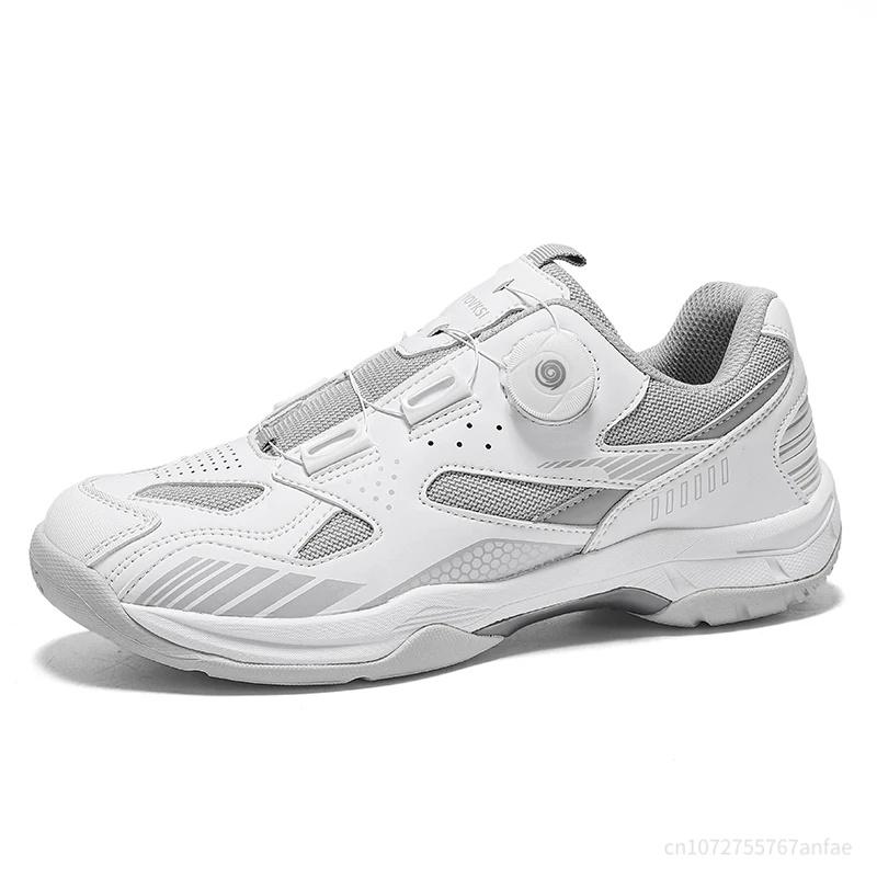 New Tennis Badminton Shoes Low Cut Casual Sports Shoes Rubber Uppers for Men And Women Double Rotation Buckle Sports Shoes