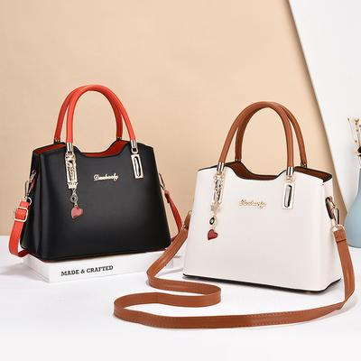 Contrasting Color Women's Handbag  New Large Capacity Mom Crossbody Bag Women's Shopping Shoulder Bag