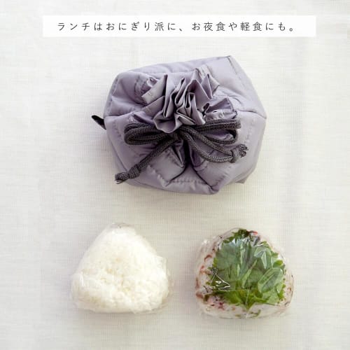 Padou Ecorip Cooler Rice Ball Drawstring Bag (Red) - Water-Repellent, Lightweight, Washable, Made with Recycled Fiber, Foldable, Insulated Drawstring