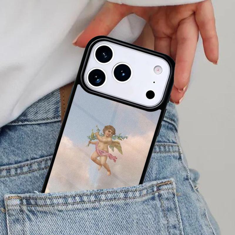 Angels Aesthetic Clouds Sky Phone Case for iPhone 16e 15 14 13 12 17 Pro Max Plus Air 17pro Cover Coque