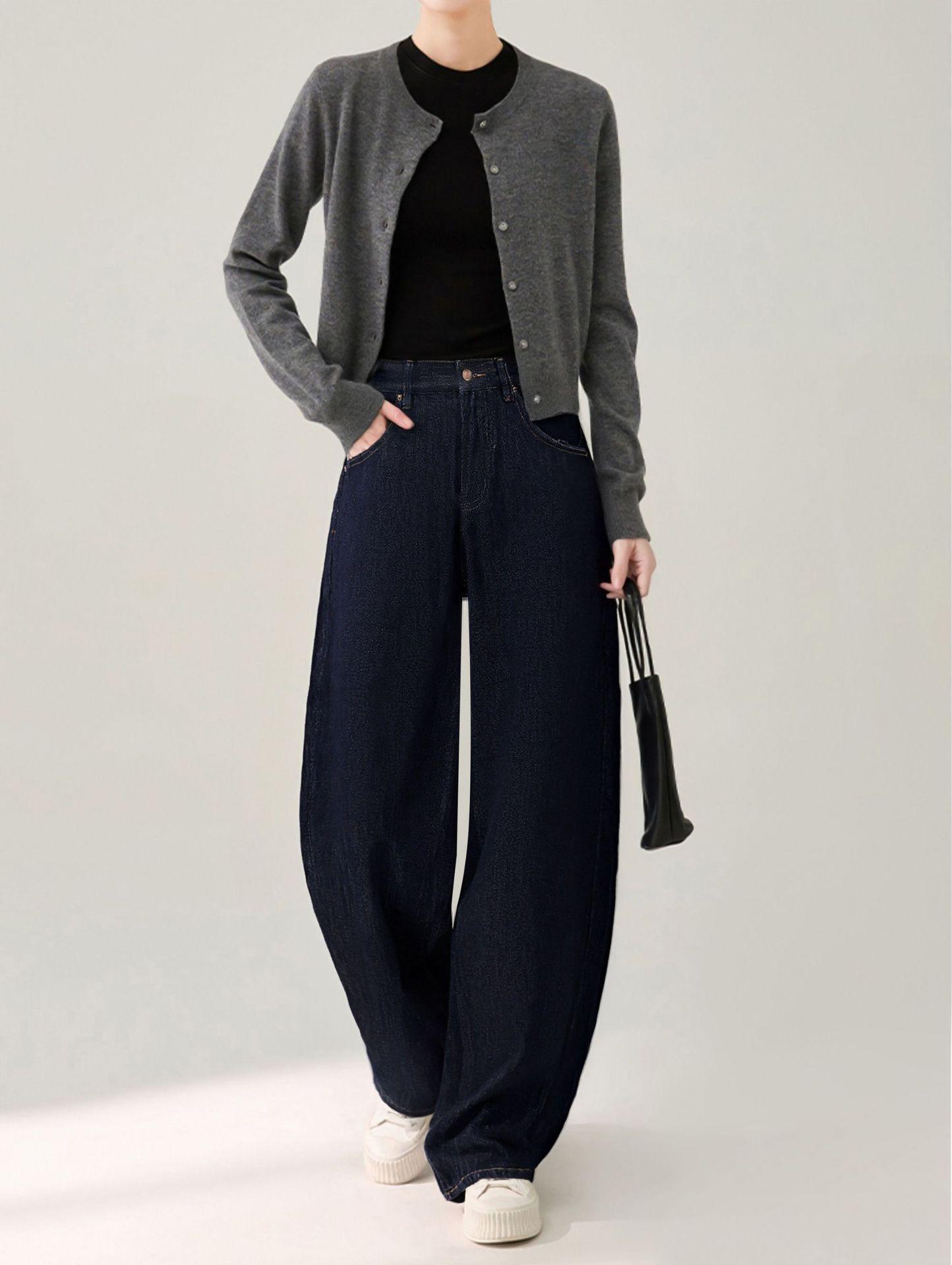 

Lock Temperature Original Relaxed Fit Navy Blue Lyocell Blend Brushed Denim Jeans XS