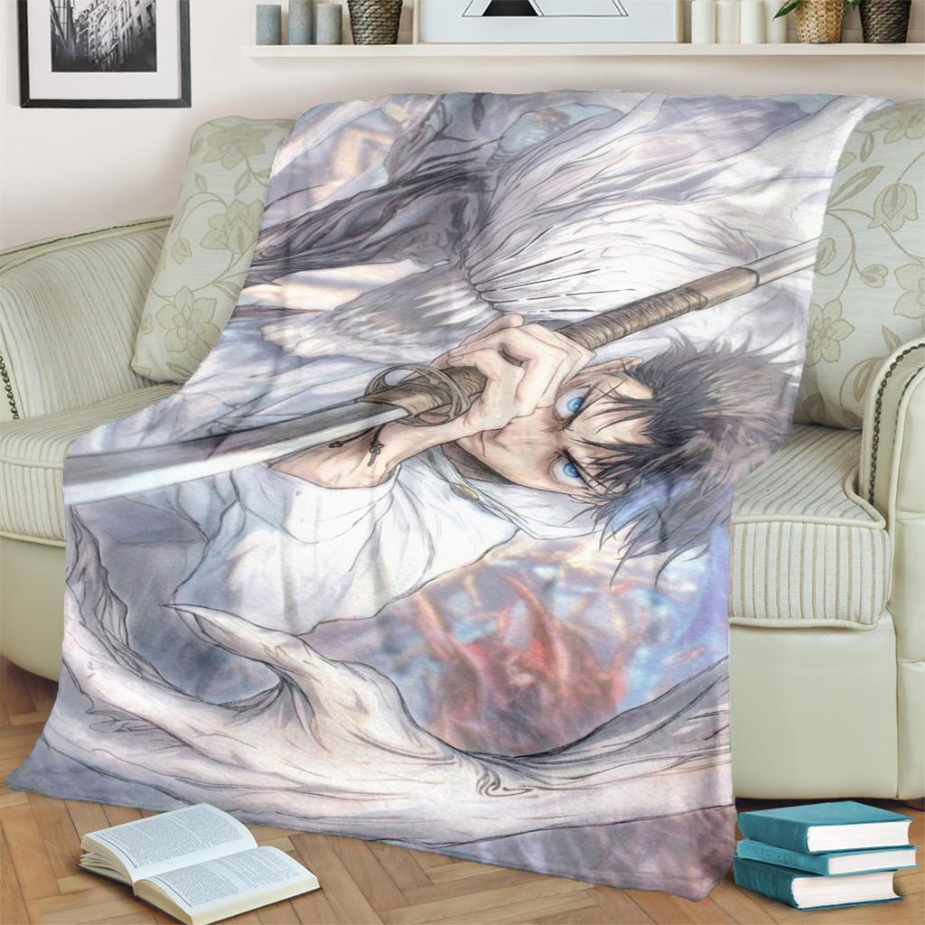 Jujutsu Kaisen Themed Print Blanket Warm Flannel for Bedrooms, Sofas, Beds, Chairs, Picnics, Travel