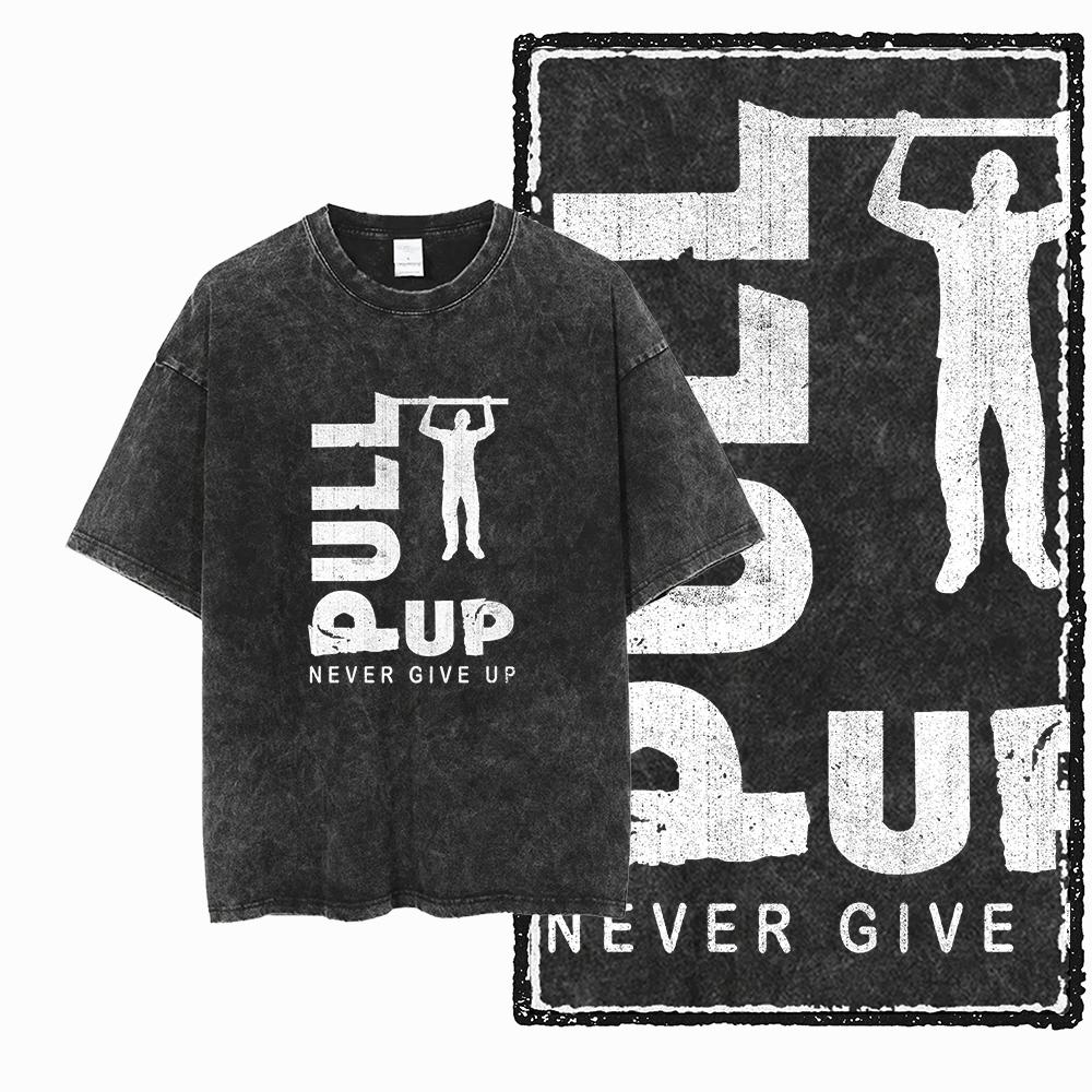 YG BODY BUILDING  Printed Cotton Acid Washed Graphic Unisex T Shirt Cool CROSSFIT Streetwear Men Tshirts Big Size Tee for men