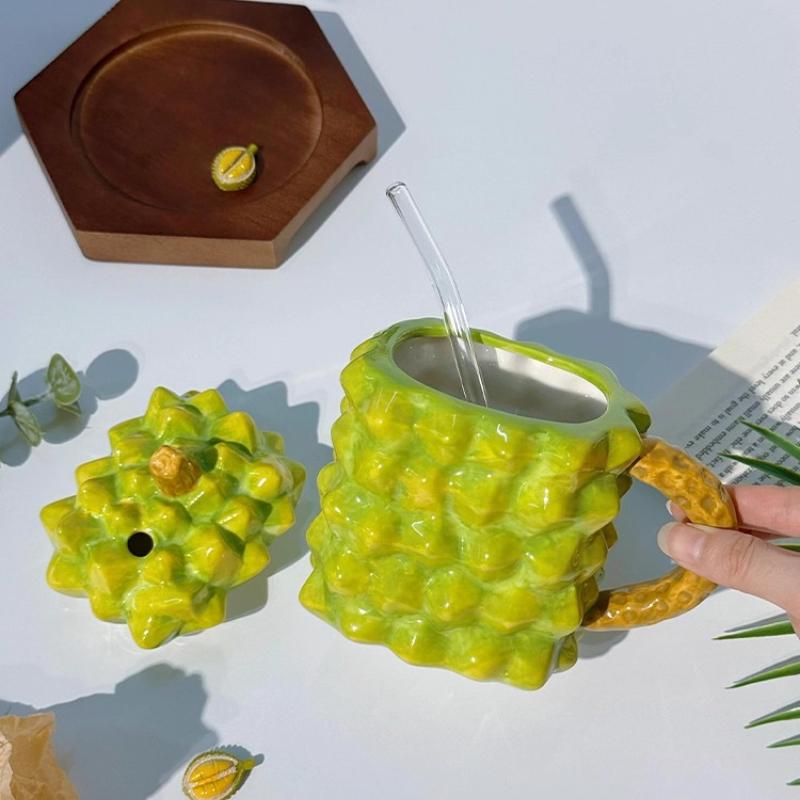 Abstract Creative Durian Mug Bizarre and Funny Ceramic Cup Student Funny Birthday Gift Practical