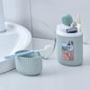 Travel Mouthwash Cup Portable Cute Essential for Business Trips Toothbrush Case with Lid Multifunctional Storage Set