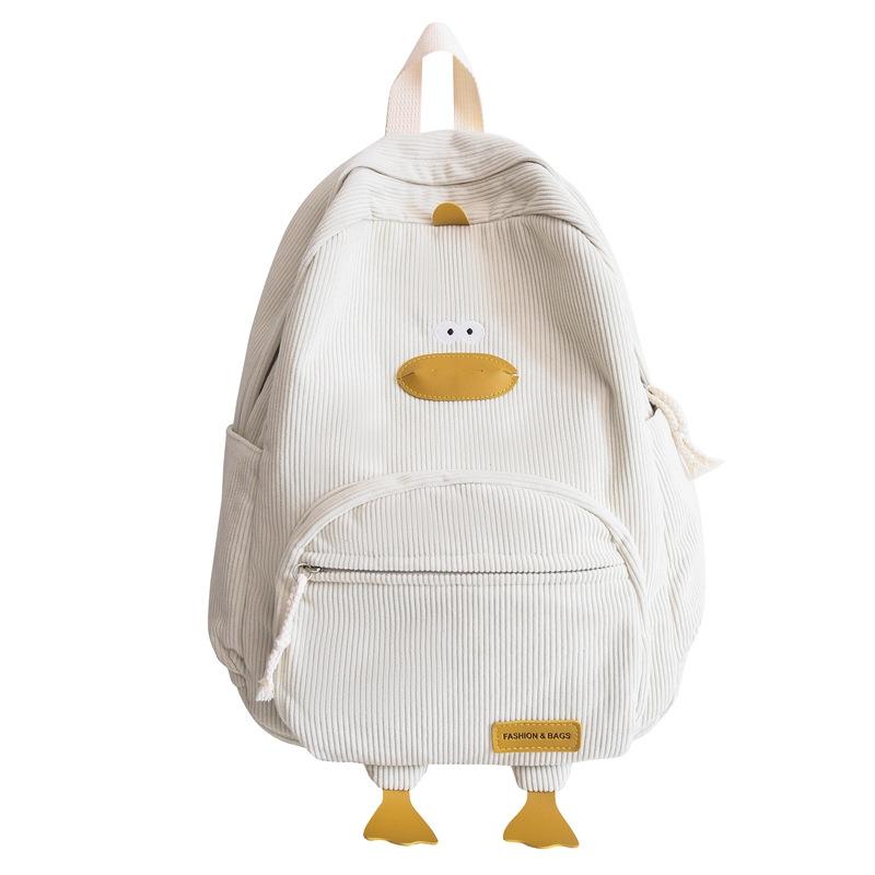 Women Cartoon duck backpack female backpacks girl student funny schoolbags белый