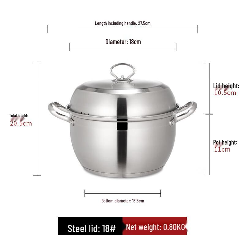 Lilang Stainless Steel Induction Soup Pot