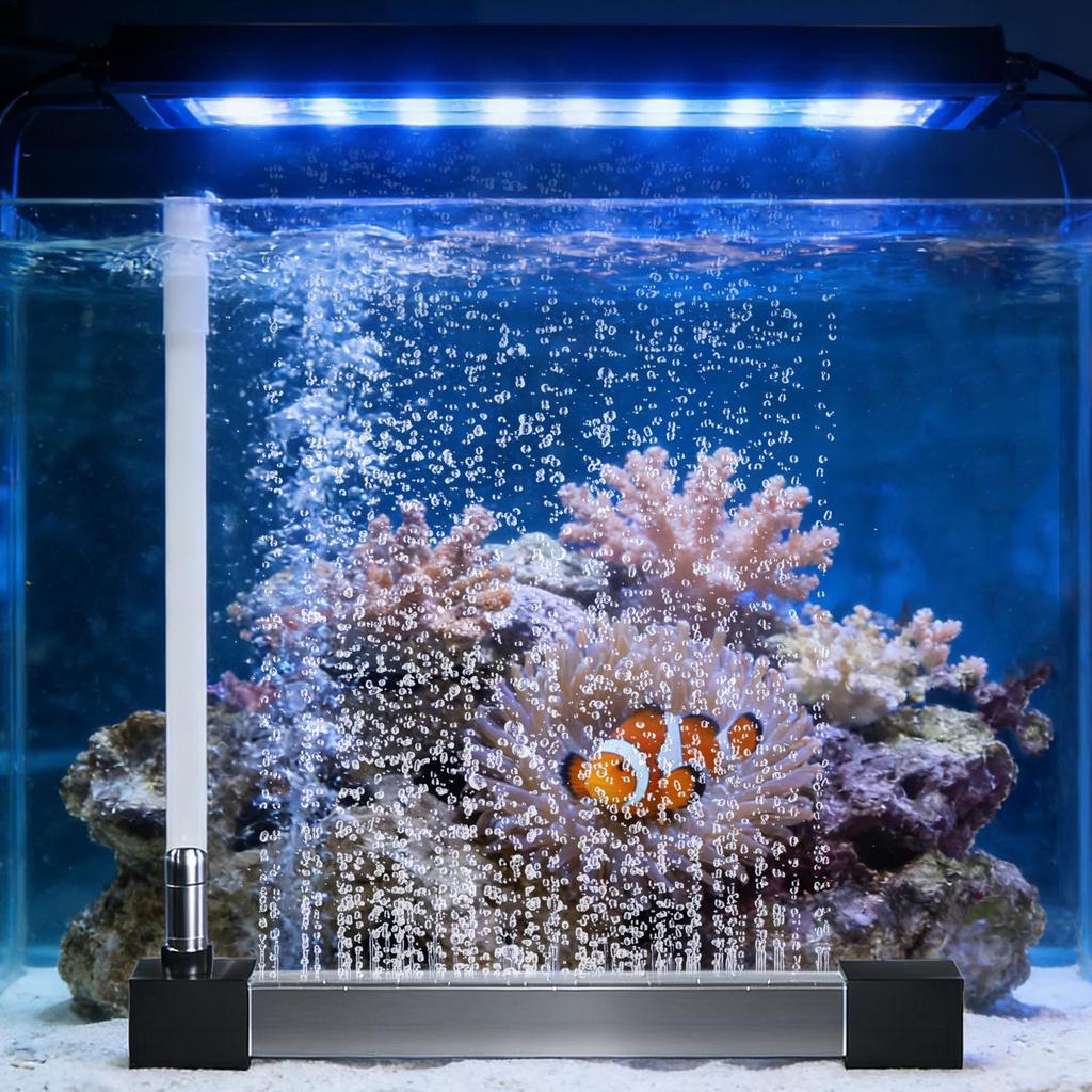 Aquarium Bubble Bar Quiet Aluminum Alloy Self-Sinking Strip Diffuser Air Bubble Curtains Wall For Freshwater Saltwater