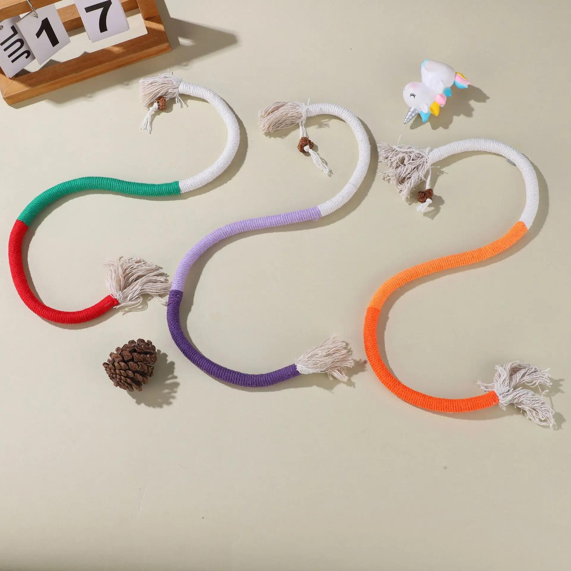 

3Pcs Self-Play Cat Chew Ropes, Interactive Bite Toys for Indoor Cats, Dental Care & Engaging Entertainment