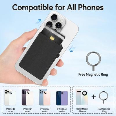 Magnete MagSafe Wallet Pop Up Kartenhalter Magnetische Kartenhülle Schlanke Handy-Geldbörsen für iPhone 12 13 14 15 Samsung Billetera Hombre