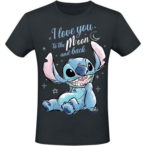 Lilo & Stitch Unisex Adult I Love You To The Moon And Back Stitch T-Shirt
