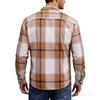 Men's Casual Long-sleeved Lapel Flannel Checked Button Shirt