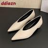Fashion Pointed Toe Footwear Slip On Pumps Women Heeled Shoes Casual Female Fashion Shallow Ladies Low Heel Shoes 2025 New