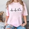 KAFFE EKG EKG Tryck T-shirt Män Kvinnor Ny Mode T-shirt Rolig Casual T-shirt Sommarmode KOFFEIN MEME Estetiska T-shirts