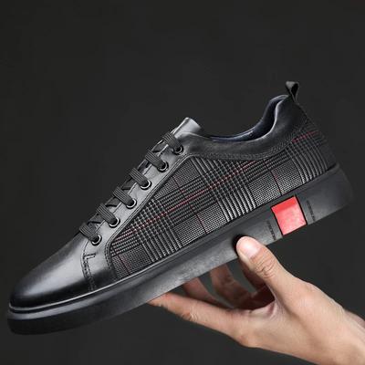 Italian Genuine Leather Men's Shoes New Lace Up Designer Casual Shoes Luxury Outdoor Walking Sports Shoes