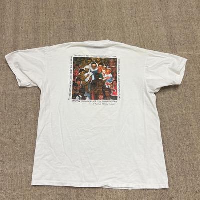 Vintage United Nations Shirt Mens XL White 1990s New York Norman Rockwell