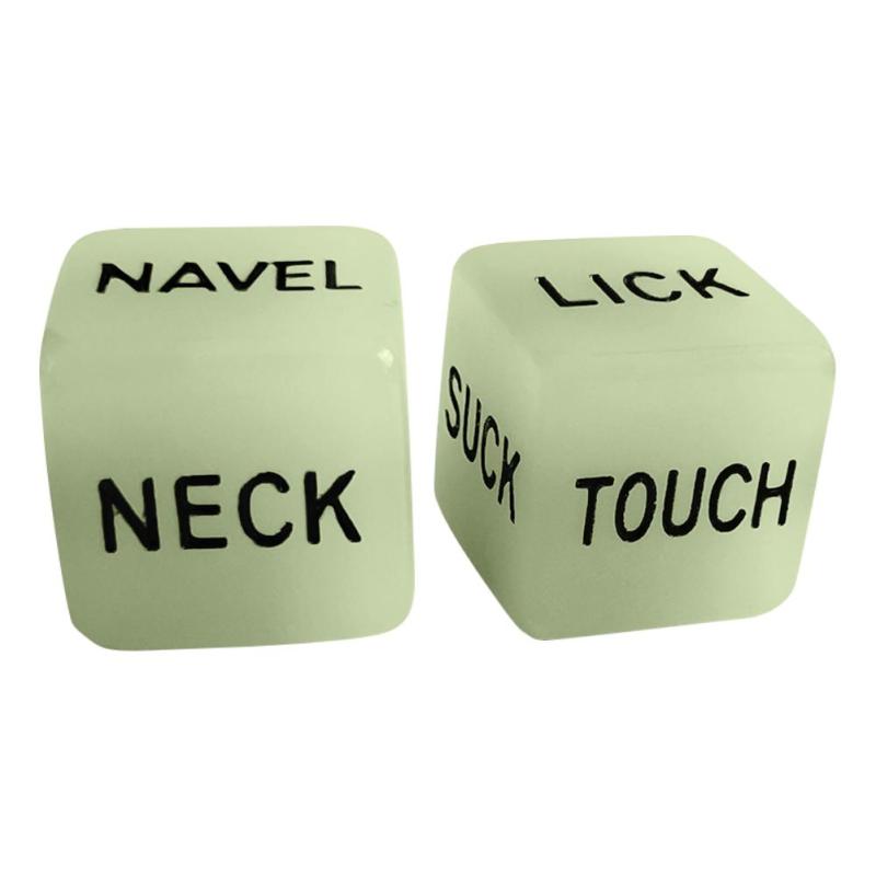 Luminous Sexy Dice Beautiful English Carving Couples Dice Play Game Dices Toys Play Games For Bar KTV