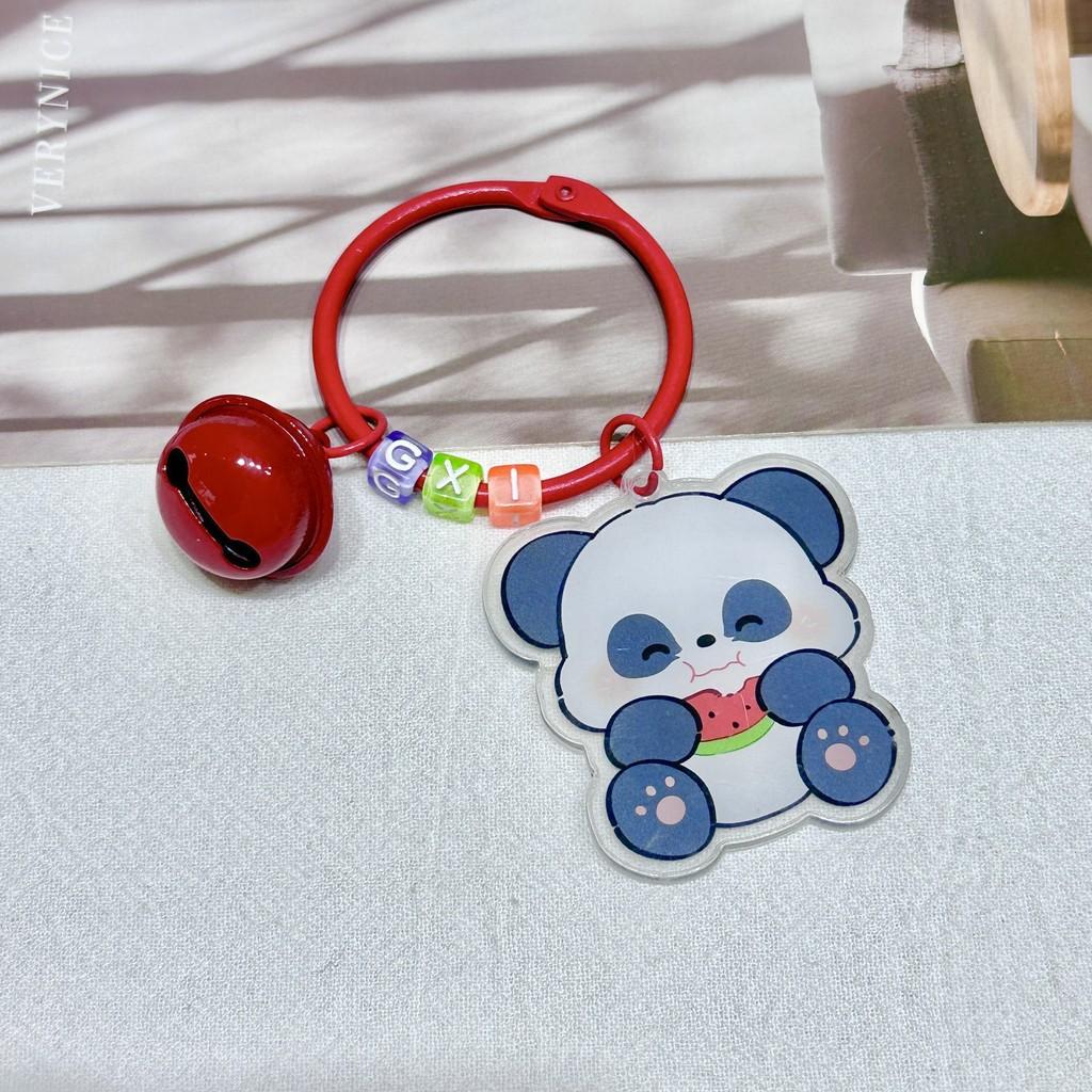 Cute Panda Acrylic Keychain With Bamboo Design Stylish Accessories For Bags And Keys