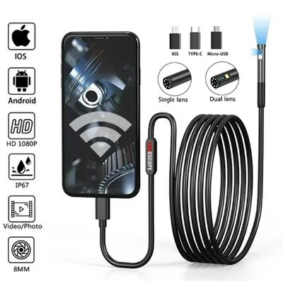 Hot Sell Endoscope Inspection Camera 3 In 1 Micro USB/Type-C Mini Inspection Camera for IOS iPhone Waterproof Pipeline Borescope