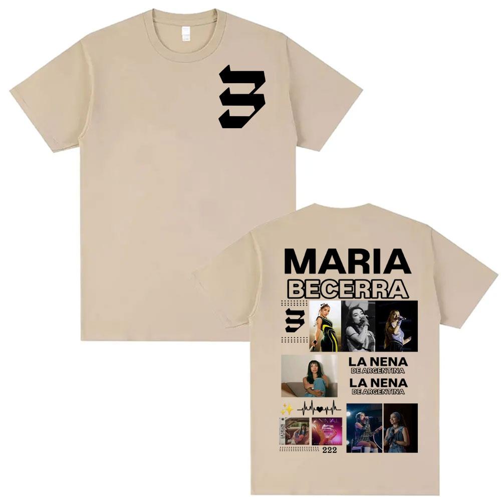 Singer Maria Becerra La Nena De Argentina Graphic T Shirts Men Women Clothing T Shirt 100 Cotton 90s Summer Tshirt Streetwear
