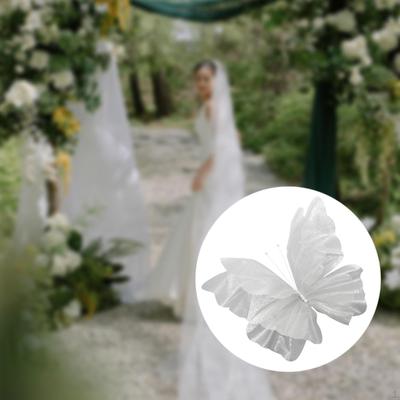 Silk Yarn Artificial Butterfly Fake Mesh, Party 50cm Display Mariage Decor Butterfly, Wall
