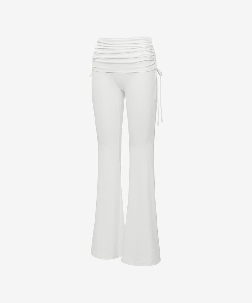 GRANDE LINE Elflex Rib Shirring Overlayered Bootcut Pants Ss Ver.
