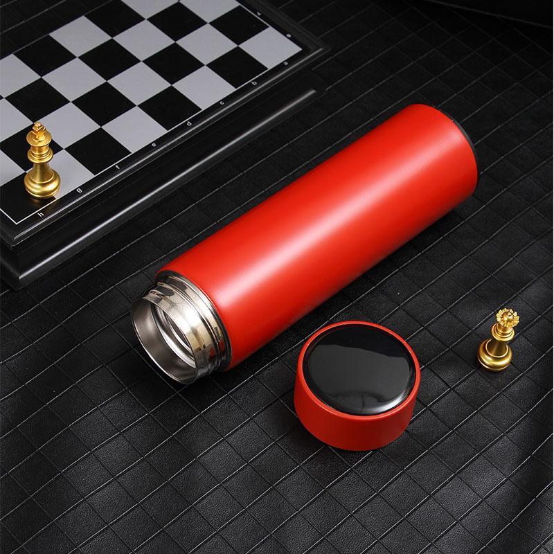 Smart 304 Stainless Steel Thermos Cup Touch Temperature Display Vacuum Straight Body Cup Business Office Double Layer Gift Cup