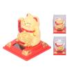 Lucky Waving Cat Solar Powered Decorative Plastic Lucky Cat Decoration Exquisite Hand Made Attract Wealth for Shops for Car