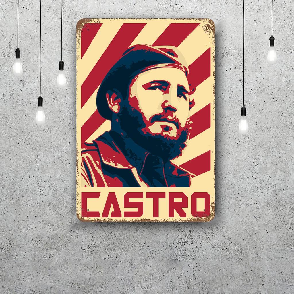 fidel castro Chairman Vintage Metal Tin Signs Posters Decor Retro Metal Plaque Wall Art Decor for Garage Bar