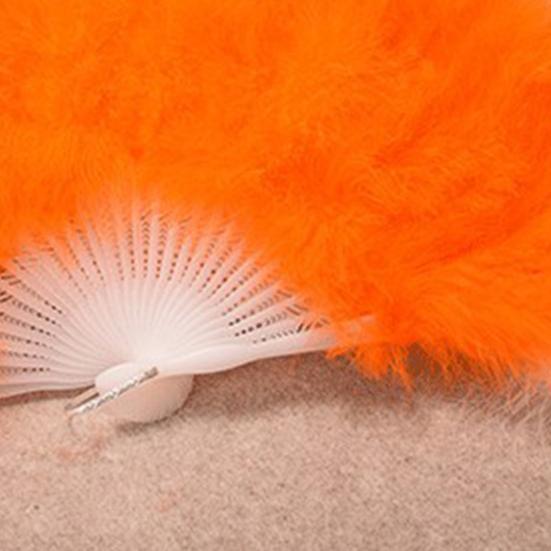 Vintage Feather Folding Fan Dance Stage Performance Hand Held Fan Portable Decoration Fan Wedding Costume Party Accessories