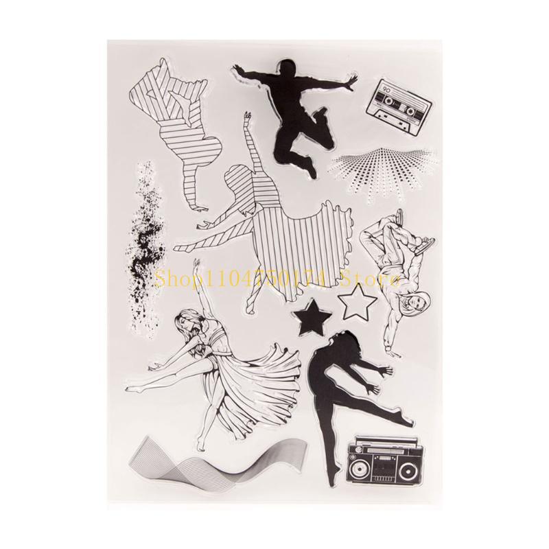 Dancing Girl Clear Stamps Vintage Silicone Seals for DIY Scrapbooking Card Making Embossing Decoration Rubber Stamps top sale