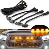 Universal Front Grill Running Lights Yellow Amber Lens 12V Waterproof 4Pcs Daytime Running Grill Light