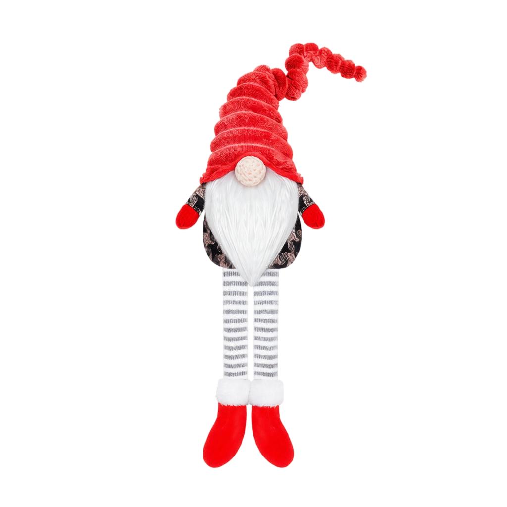 Christmas Faceless Doll Figurine Leg-Hanging Ornament, Forest Gnome Home Decor for Holiday Table Shelf