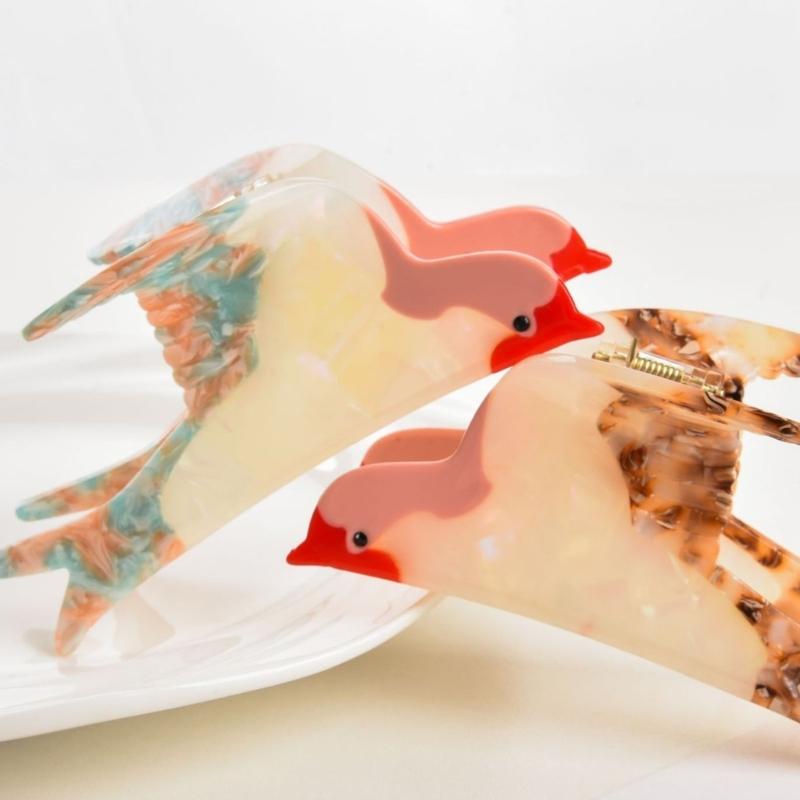 Colorful Hair Claw Clips Non-Slip Hair Jaw Clamps Cute Hair Catch Swallow Barrettes Strong Hold Hairpin for Girls