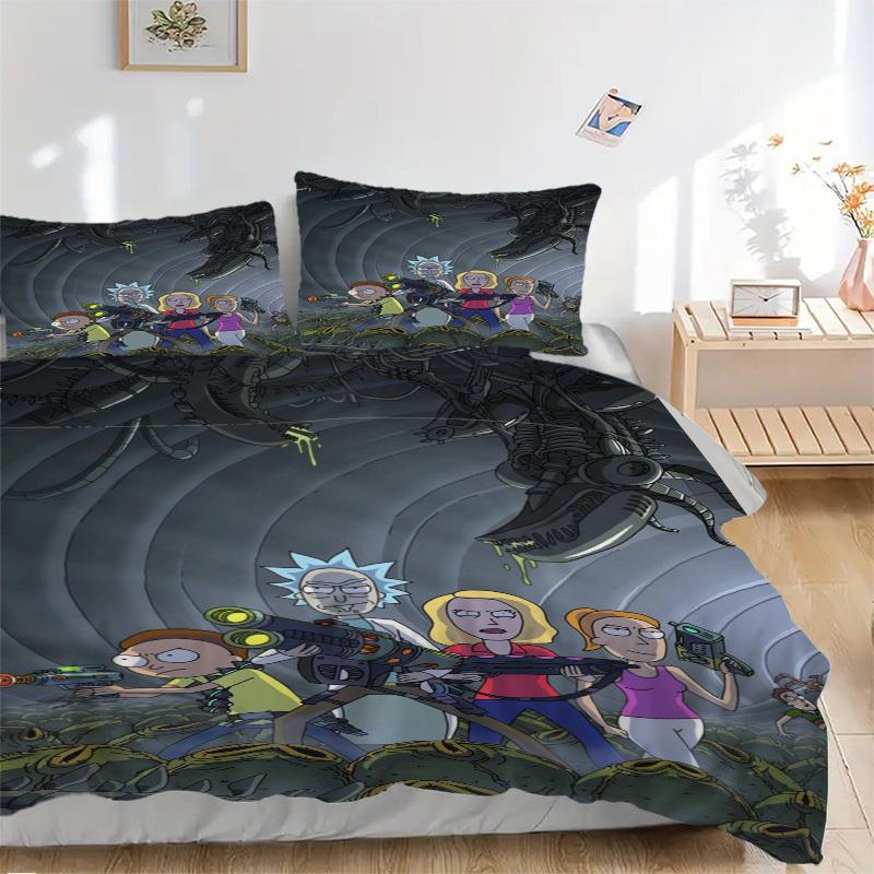 

Alien Invasion: Sci-Fi Adventure Bedding Set Comforter Cover Gift for Bedroom,Includes 1 Cover and 2 Pillowcases, No InsertB597 135x200cm