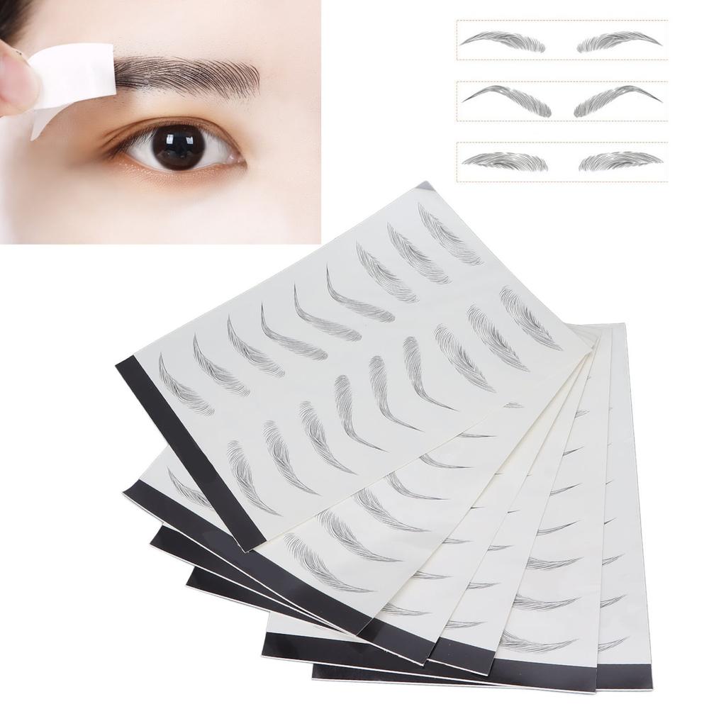 Eyebrow Tattoos Stickers 6D Nature Waterproof Temporary Tattoo Eyebrow for Eyebrow Grooming Shaping