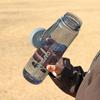 Captain Stag Water Bottle, Sports Bottle, Water Bottle, 1000ml, Direct Drinking, Rice Gradient, 6 Cups, BPA-Free, Clear Black, UY-7093