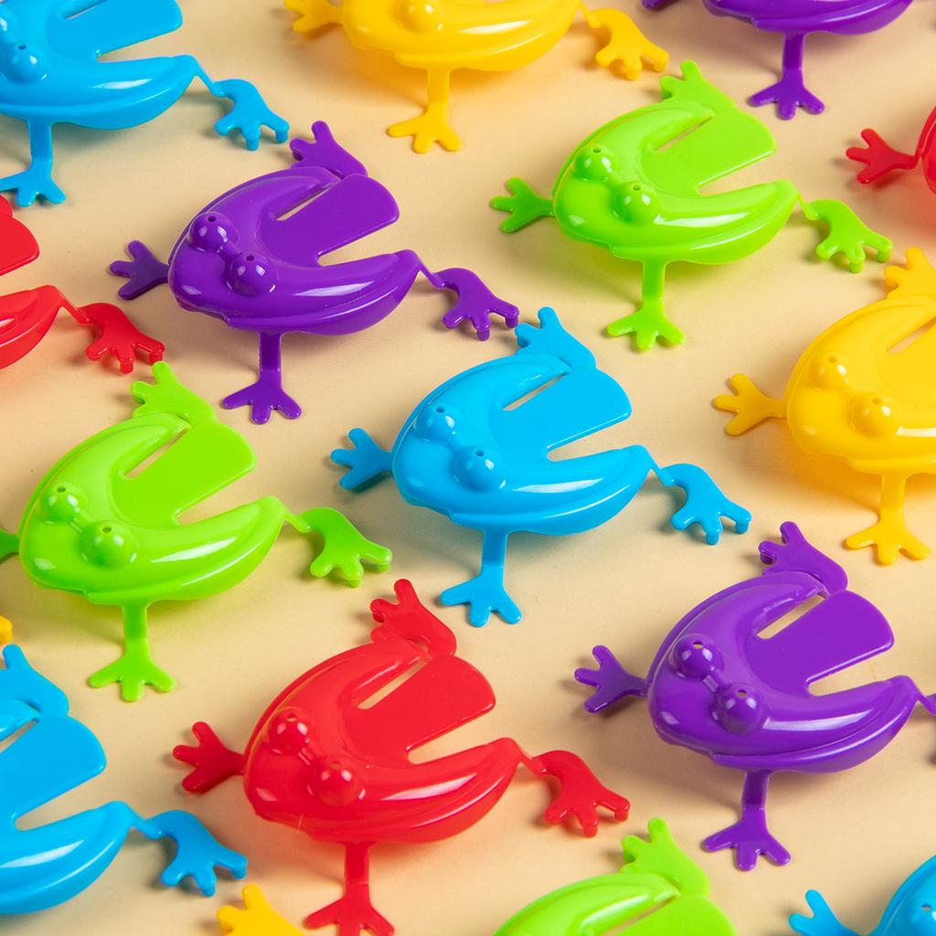 20pcs Jumping Frog Toys Finger Pressing Bouncing Frog Finger Action Training Kids Birthday Party Favors Holiday Party Gift
