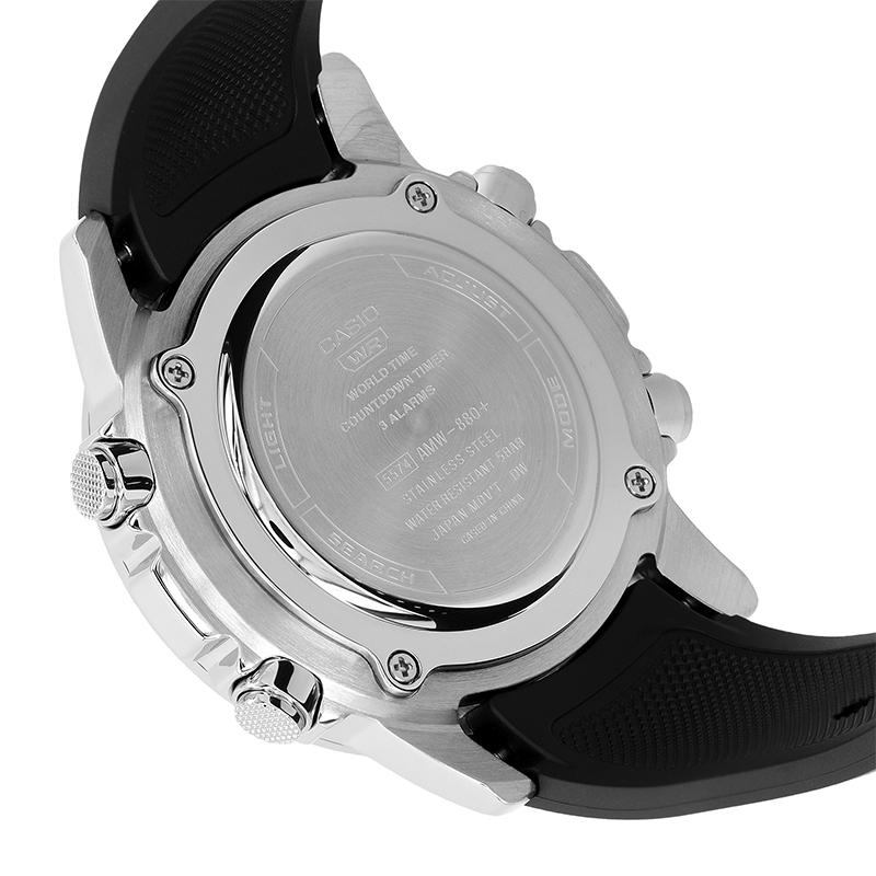 Casio DRESS Classic Simple Exquisite Fashion Quartz Movement Resin Strap Japanese and Korean Watch Men's Watch Black Dial AMW-880-1AV