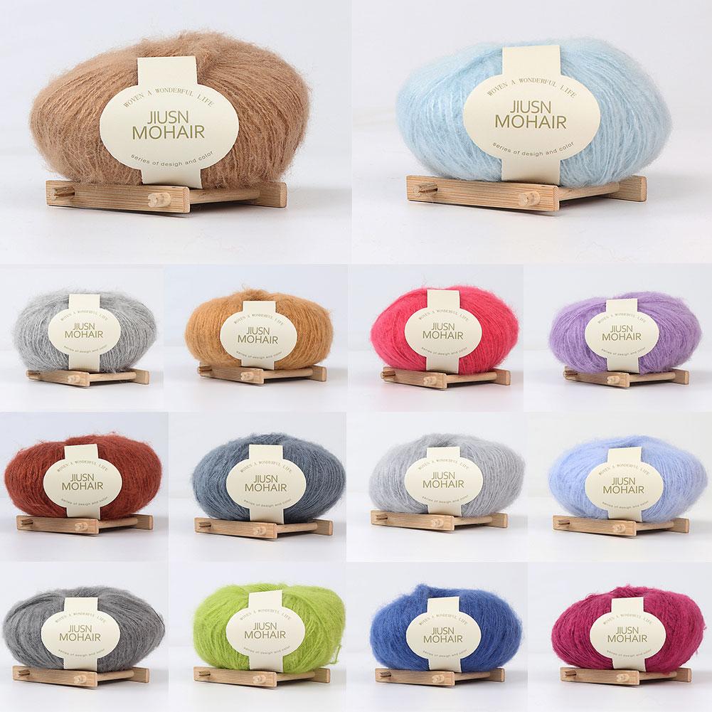 25g Mohair Yarn Extra Soft Warm Baby Wool Crochet Yarn for Hand Knitting Sweater Shawl Scarf DIY Material Supplies