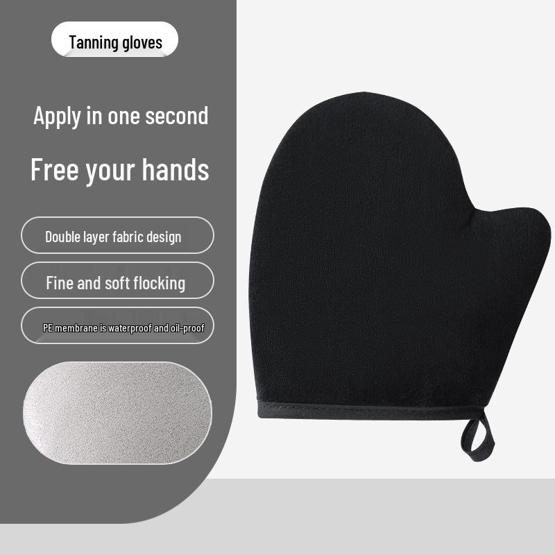 Cross-Border Tanning Glove: Flocked Tool for Sunscreen, Lotion, Oil, and Massage Application