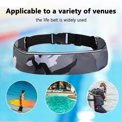 Centură de siguranță gonflabilă pentru drifting, portabilă, 100N, cu flotoare, cu chingă reglabilă, pentru înot, pescuit la mare, vestă de salvare