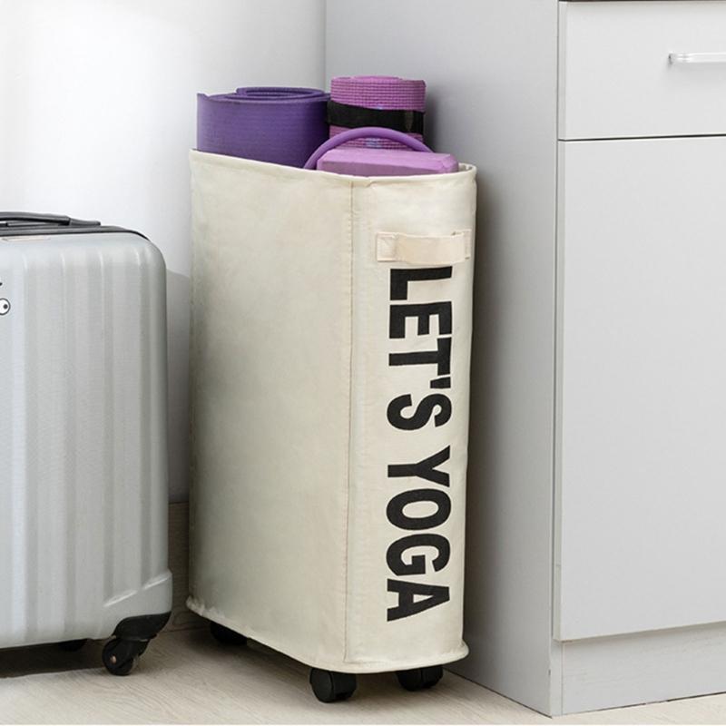 Rollender Wäschekorb mit Rädern für Zuhause, faltbar, Aufbewahrungskörbe für Schmutzwäsche, wasserdichte Organizer, schmaler Wäschekorb