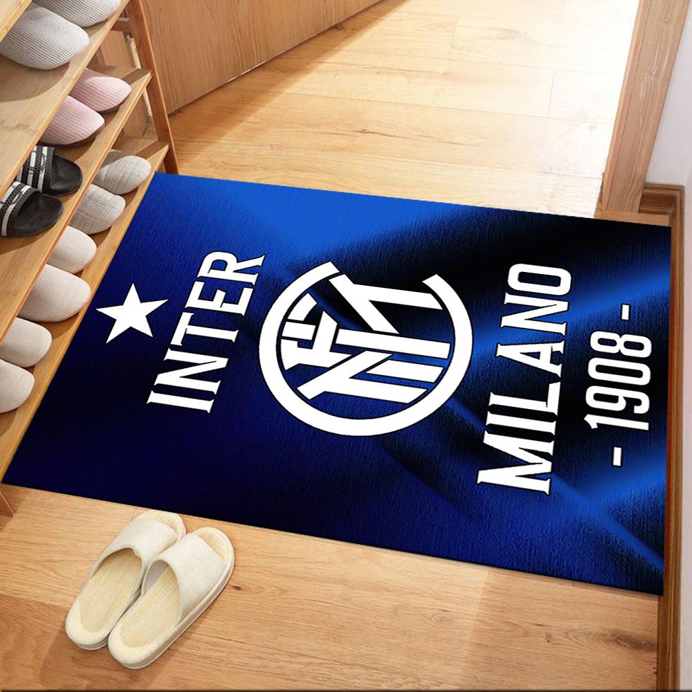 Inter Milan Area Rug Perfect For Living Rooms Hallway Entryway Dormitory Antislip Carpet Anime Office Decor